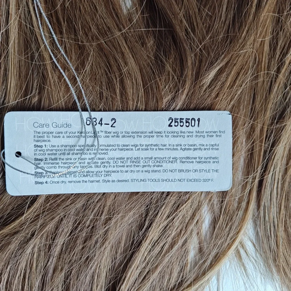 HOW Tabatha Coffey Lace Front Wig Women Dark Golden Blonde Sleek Straight 1259